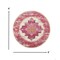 Homeroots 4 ft. Round Ivory & Fuchsia Distressed Area Rug 385322 - alternate 2